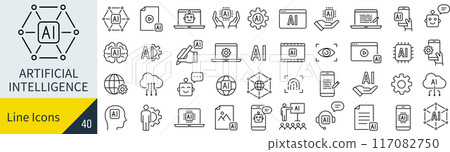 AI icon set 117082750