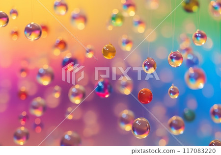 Hanging colorful glass balls Hanging colorful glass balls 117083220