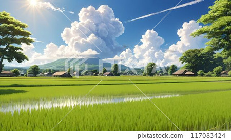 Rural landscape in the Japanese countryside 117083424