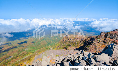 Climbing Mt. Chokai in autumn: View from the summit (Shinzan) 117084149