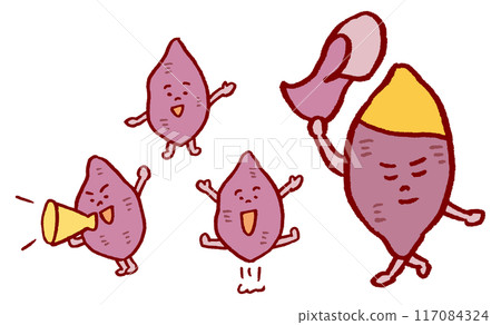 可愛的地瓜人物素材 117084324