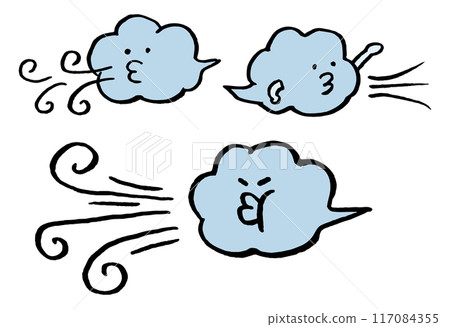 Cute cloud character material that feels the wind Cute cloud character material that feels the wind 117084355