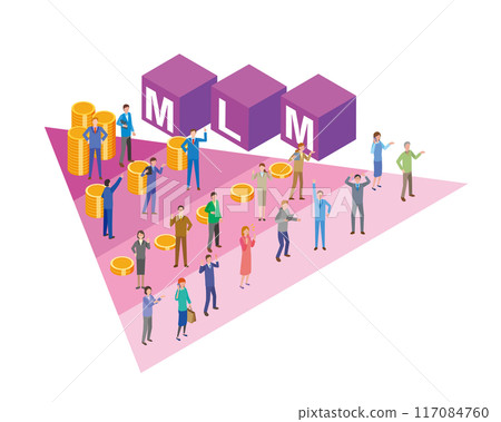 Multi-level marketing illustration 117084760
