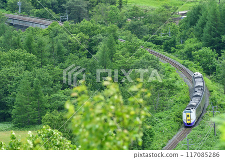 The Tokachi Express climbing up the Karikachi Pass 117085286