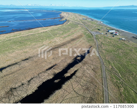 Aerial view of the tip of Hokkaido's Notsuke Peninsula 117085300