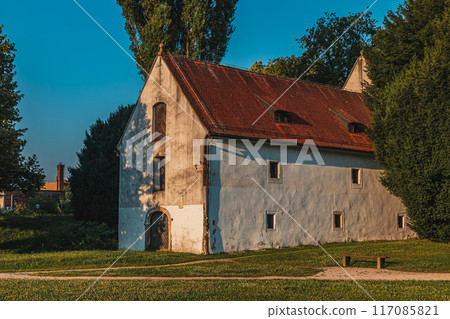 City park and old castle, landmark and museum Varazdin Croatia 11.07.24 117085821