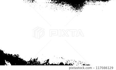 刮擦頂部和底部框架墨跡 117086129