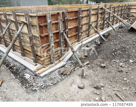 Foundation concrete work Foundation concrete work 117087489