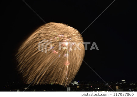 Gorgeous fireworks blooming in the summer night sky <Gamagori Noryo Fireworks Festival> 117087860
