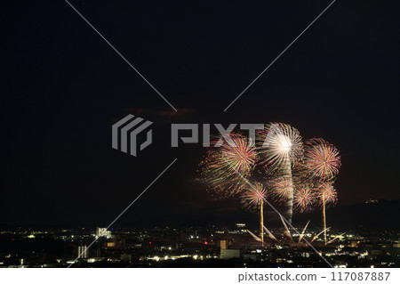 盛開在夏日夜空的華麗煙火<蒲郡農涼煙花大會> 117087887