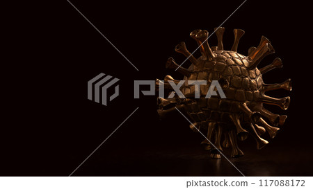 The virus for sci or medical concept 3d rendering. The virus for sci or medical concept 3d rendering. 117088172