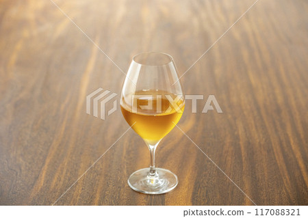 Natural wine in a glass Natural wine in a glass 117088321