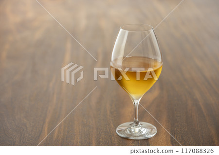 Natural wine in a glass 117088326