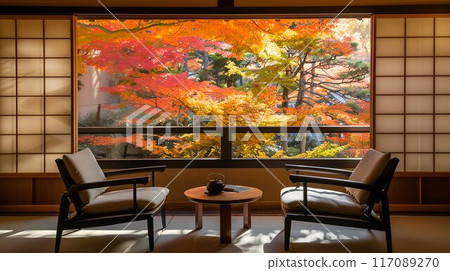 Luxury Japanese room Japanese house AI generated image 117089270