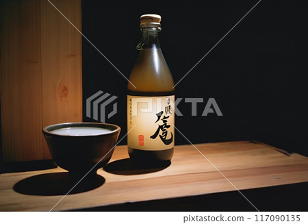 Imaginary sake on the counter at an izakaya Imaginary sake on the counter at an izakaya 117090135