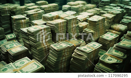Huge pile of cash 117090295