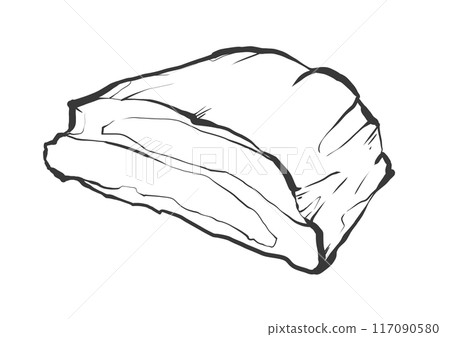 牛腩手寫畫筆繪畫風格插畫 117090580