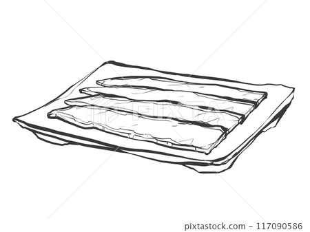牛腩手寫畫筆繪畫風格插畫 牛腩手寫畫筆繪畫風格插畫 117090586