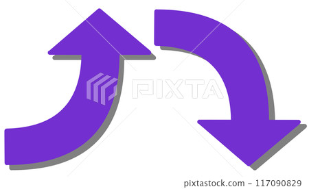 彎曲箭頭紫色套裝（帶陰影） 117090829