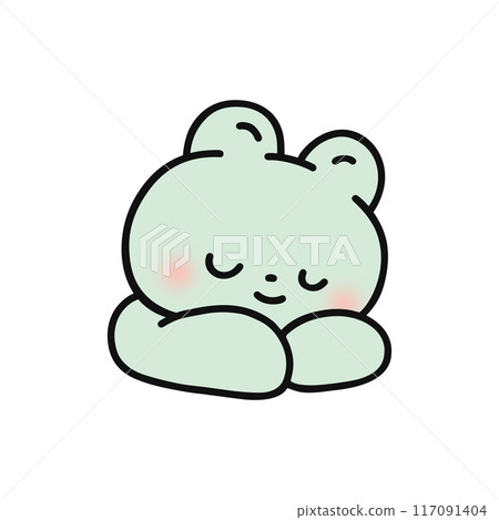 可愛的小熊在睡覺 117091404