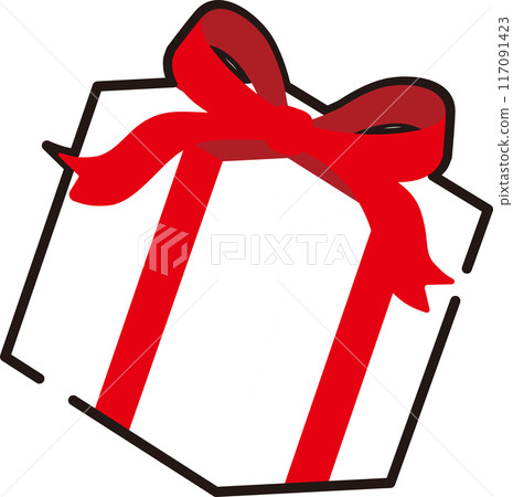 Christmas icon decoration gift box decoration cute illustration material 117091423