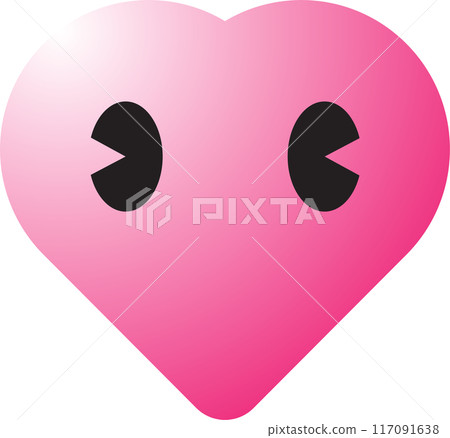 Hearth emotion icons for love or valentine concept 117091638