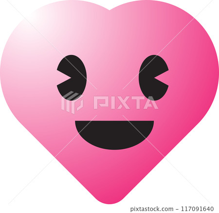 Hearth emotion icons for love or valentine concept 117091640