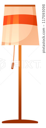 Floor lamp cartoon icon. Room decorative light 117093098