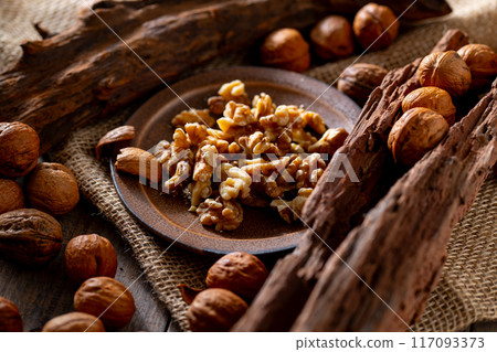 walnuts, nut, nuts 117093373