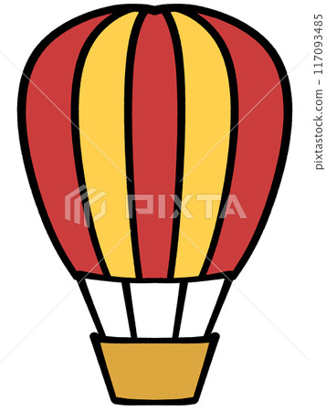 可愛的氣球插畫素材 117093485