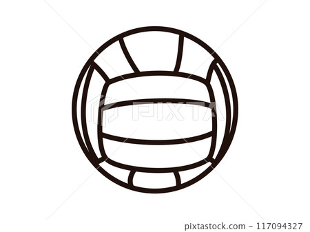 Volleyball line drawing Volleyball line drawing 117094327