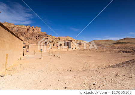 Ait Benhaddou is a historic ksar along the former caravan route between the Sahara and Marrakesh in Morocco 117095162