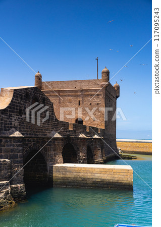 Fortress, bridge and little harbor of Essaouira, Morocco 117095243