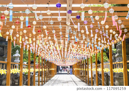 Summer Takekoma Shrine, approach to the shrine, summer pilgrimage, Iwanuma City, Miyagi Prefecture 117095259