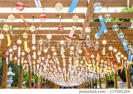Summer Takekoma Shrine, approach to the shrine, summer pilgrimage, Iwanuma City, Miyagi Prefecture 117095264