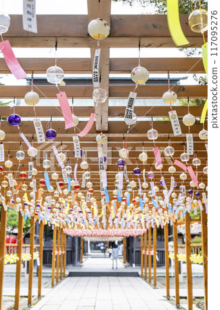 Summer Takekoma Shrine, approach to the shrine, summer pilgrimage, Iwanuma City, Miyagi Prefecture 117095276