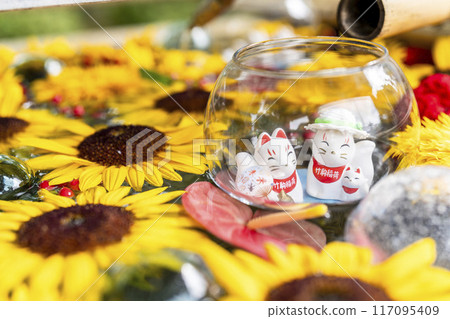 宮城縣岩沼市竹駒神社的噴泉、向日葵花水 117095409