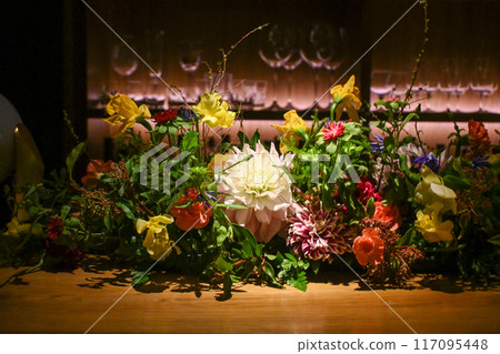 Landscape with flowers: Bar counter Landscape with flowers: Bar counter 117095448