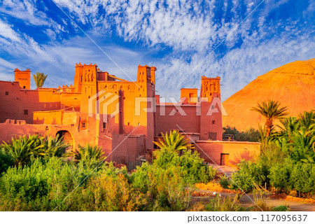 Ait Ben-Haddou, Morocco. Famous old clay town in High Atlas mountains. Ait Ben-Haddou, Morocco. Famous old clay town in High Atlas mountains. 117095637