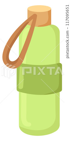 Reusable plastic bottle icon. Portable drink container Reusable plastic bottle icon. Portable drink container 117095651
