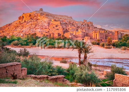 Ait Ben-Haddou, Morocco. Famous old clay town in High Atlas mountains. 117095806