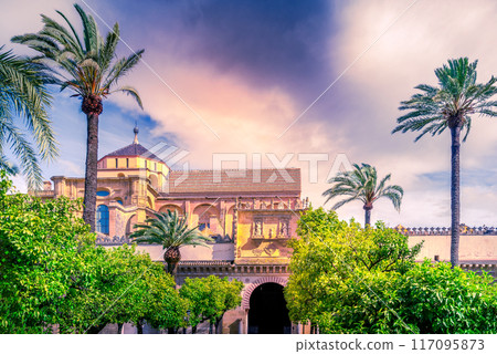 Cordoba, Spain. Mezquita the Great Mosque. Andalusia travel sight. Cordoba, Spain. Mezquita the Great Mosque. Andalusia travel sight. 117095873