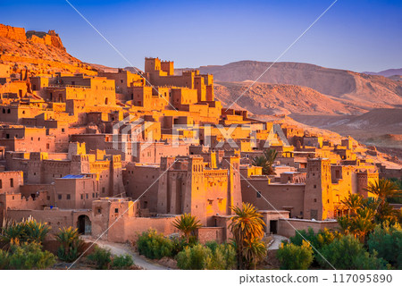 Ait Ben-Haddou, Morocco. Famous old clay town in High Atlas mountains. Ait Ben-Haddou, Morocco. Famous old clay town in High Atlas mountains. 117095890