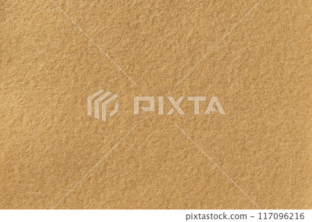 Close up image of felt texture background fabric material illustration wallpaper light brown color 117096216