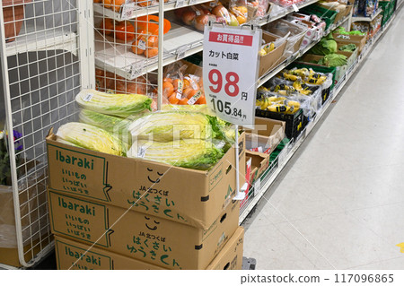 Vegetables sold at supermarkets Vegetables sold at supermarkets 117096865