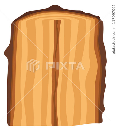 Cartoon timber with wood cut texture. Natural firewood 117097065