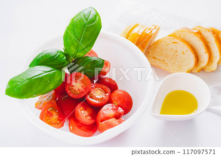 Ingredients for gazpacho 117097571