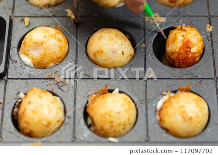 使用章魚燒機製作的家常章魚燒 117097702