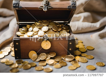 裝滿金幣的寶箱 117097787