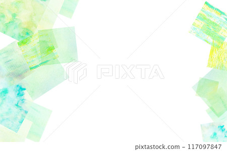 Refreshing background material with green square patterns 117097847